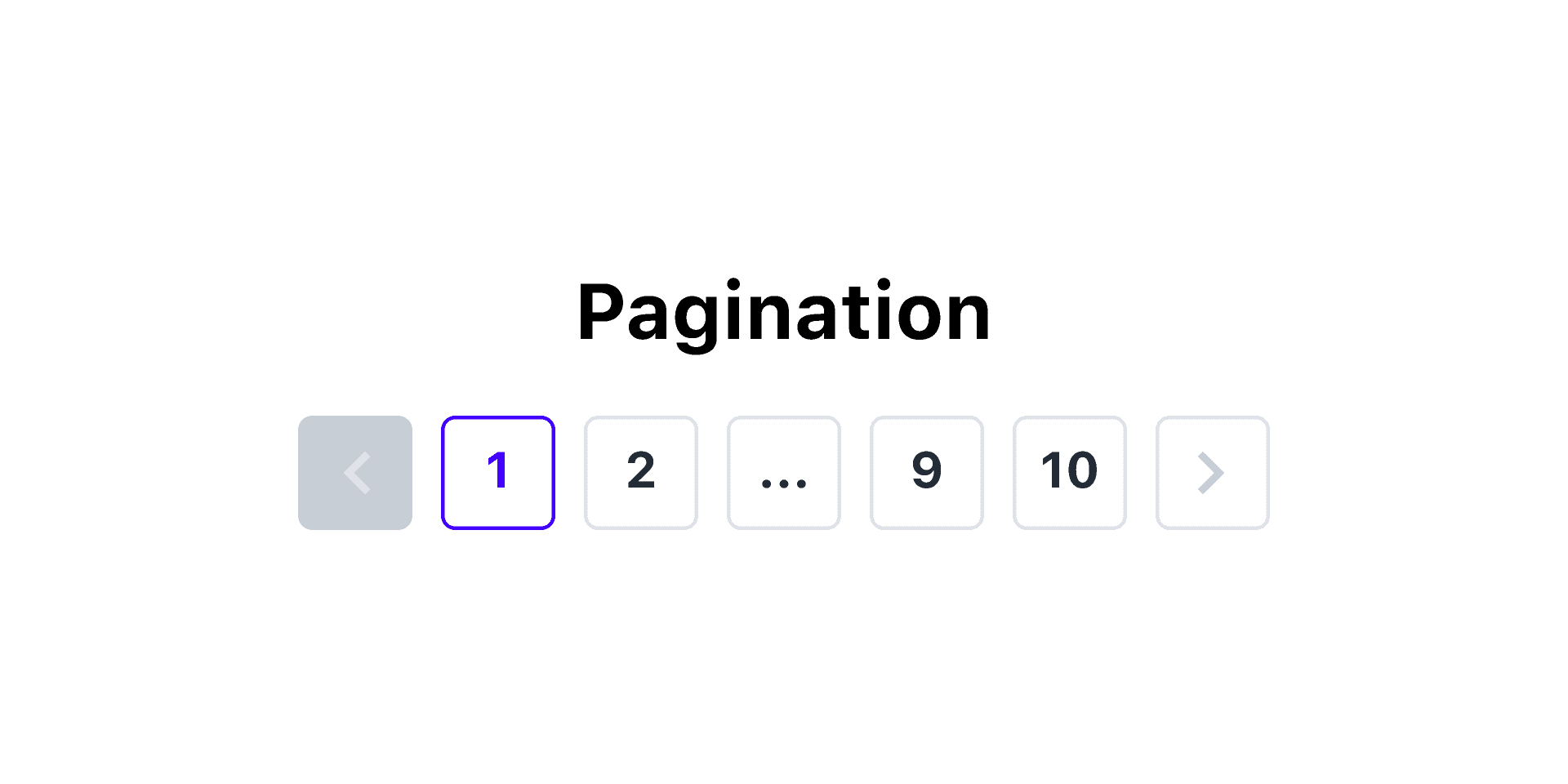 example of pagination controls in a UI